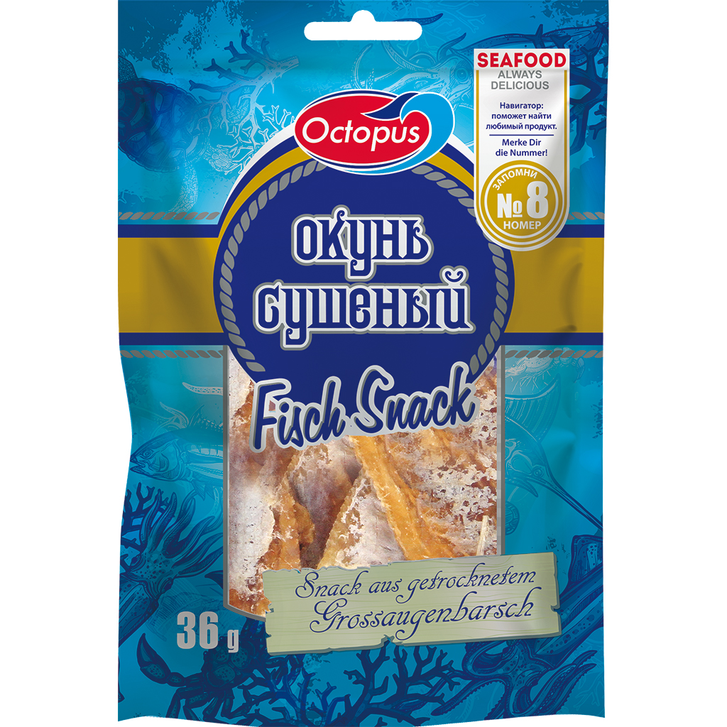 Snack van grote oogbaars (Priacanthus macracanthus) gedroogd en gezouten