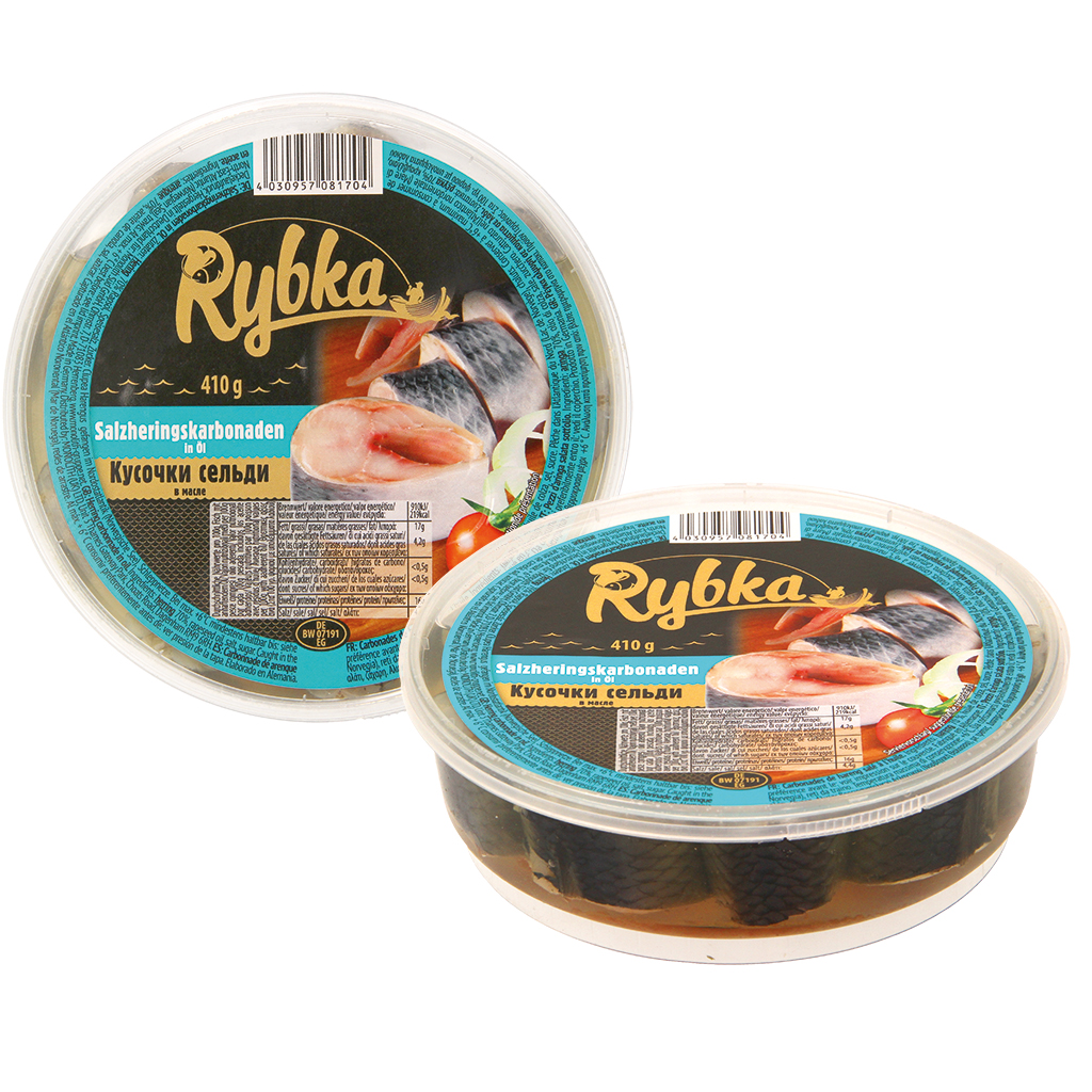 Zoute haringfilets in olie