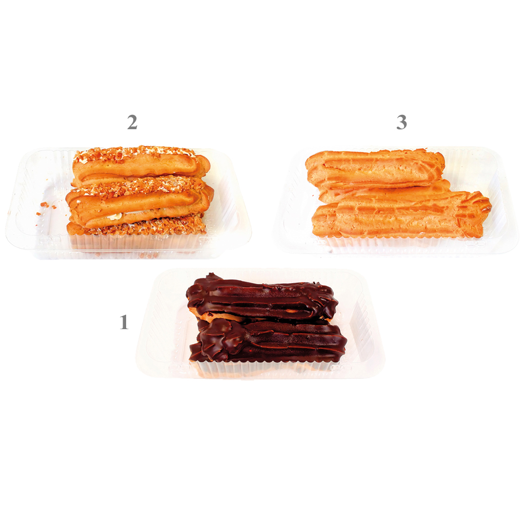 Kleine Taart "Eclair", verschillende smaken