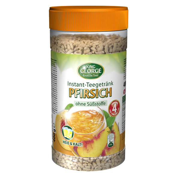 Instant-thee drank met perzik smaak