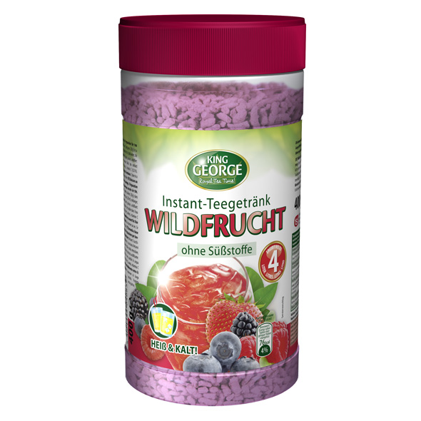 Instant-thee drank met wilde vruchtensmaak