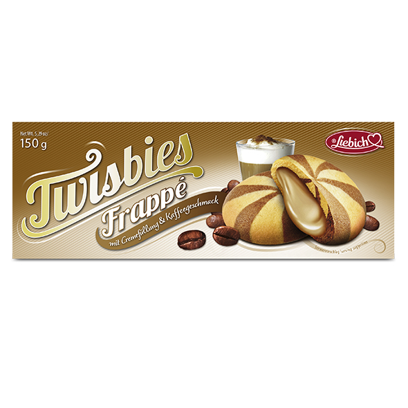 Печенье "Twisbies Frappe" с кремовой начинкой и кофейным вкусом