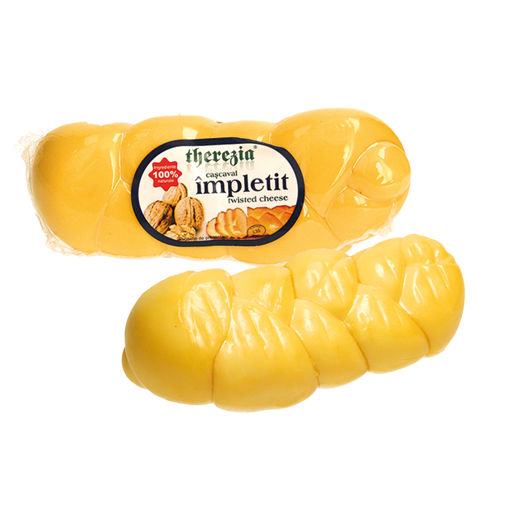 Pasta filata kaas "Cascaval Impletit afumat" gerookt, volvetgehalte
