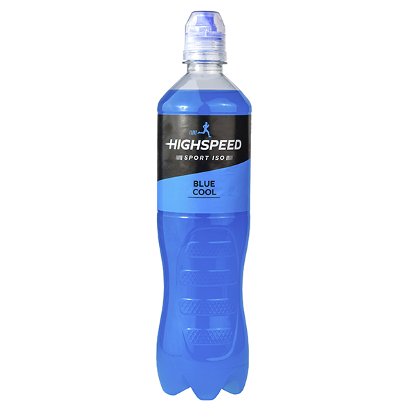 Verfrissingsdrank "HIGHSPEED" "BLUE COOL" met aardbeismaak