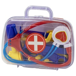 Speelgoed dokterskoffer met accessoires, 11-delig.
