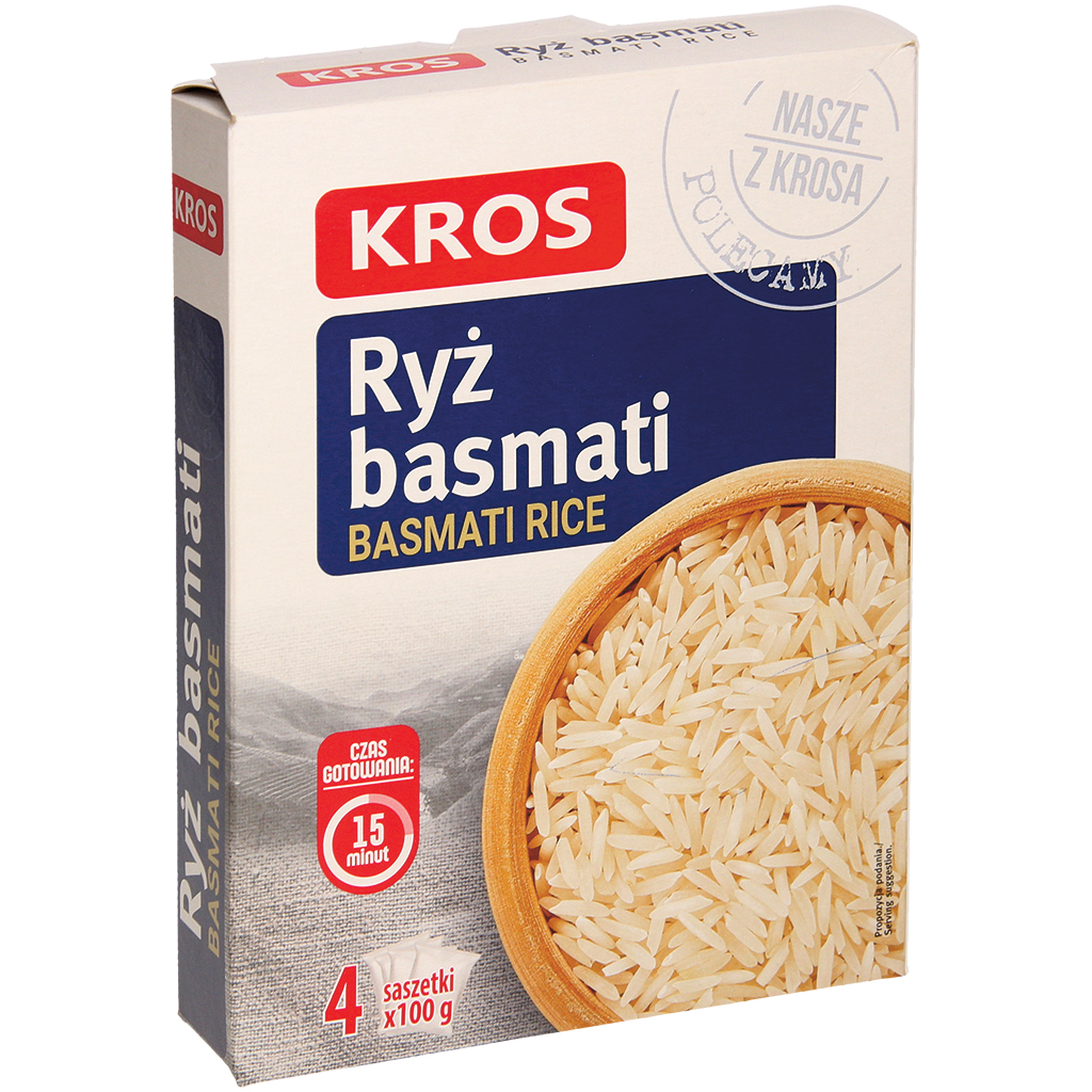 Kros "RYZ BASMATI" Basmati Rijst in Kookzakken