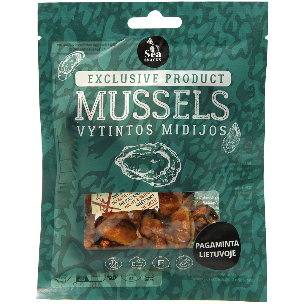 Gedroogd en gezouten mosselvlees