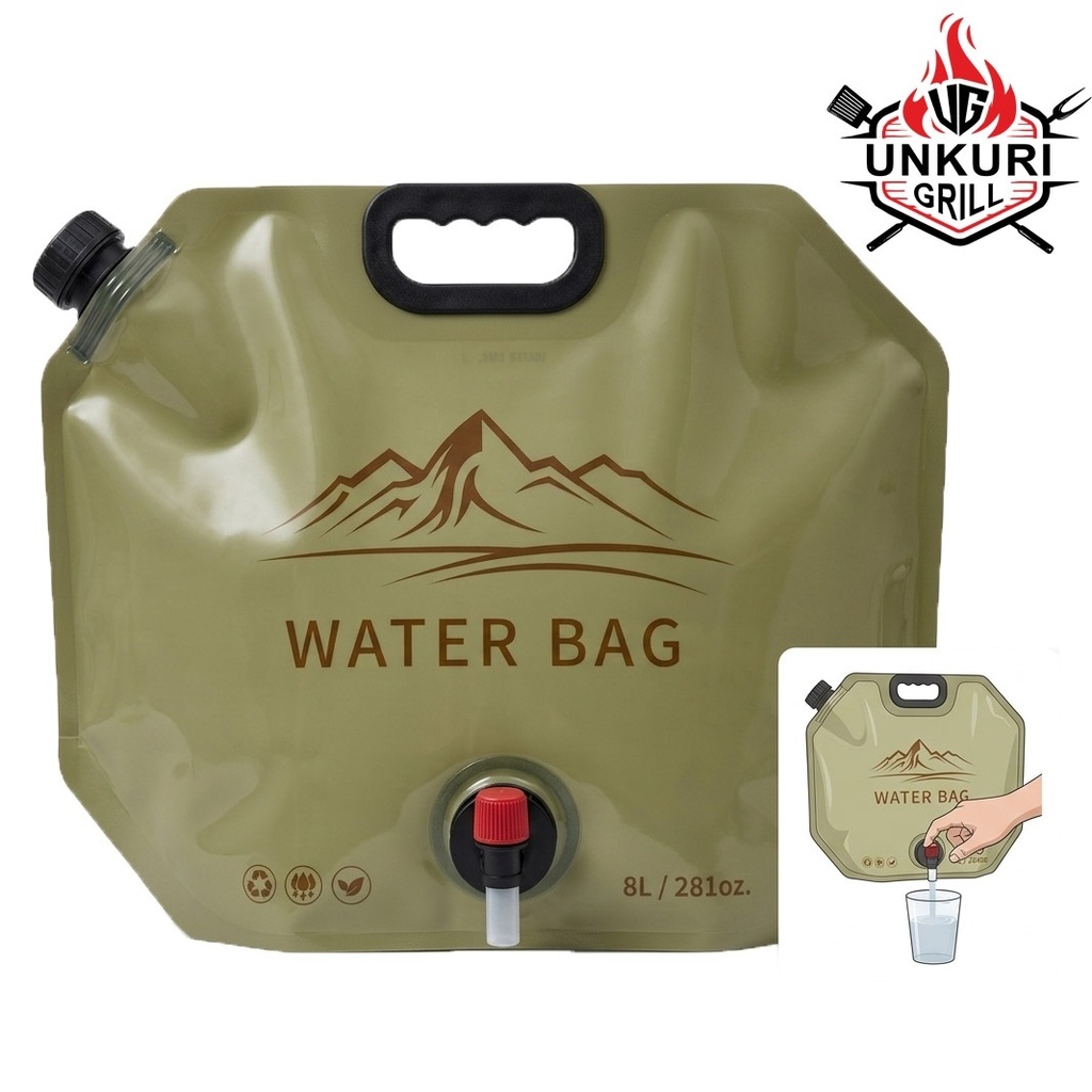 Draagbare, opvouwbare watercontainer 8 L