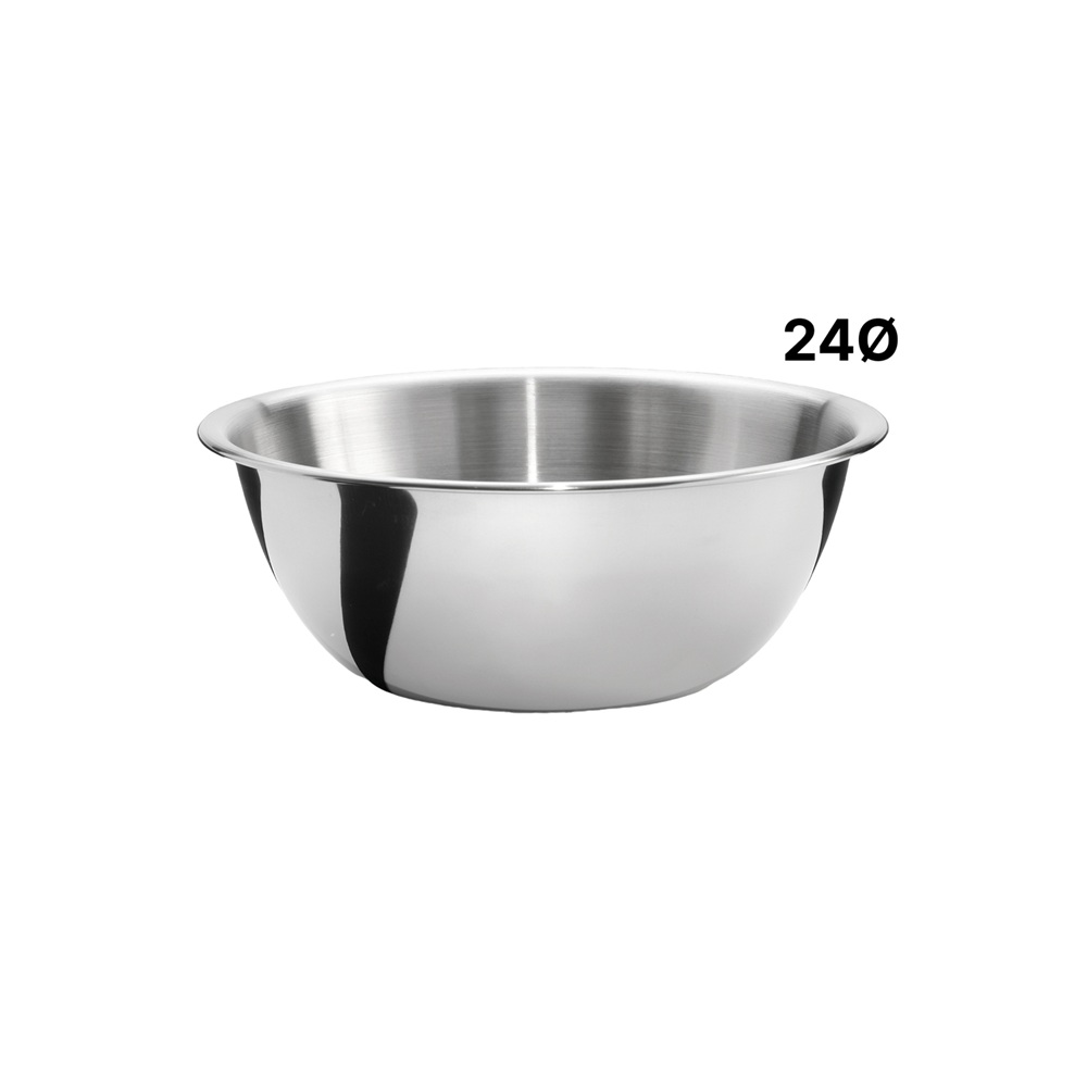 RVS kom, normaal, 24 cm