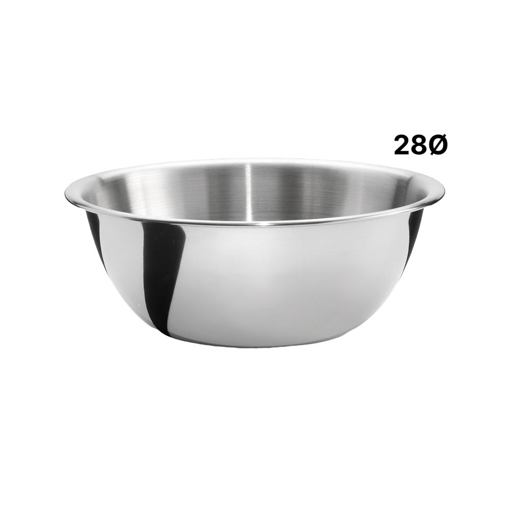 RVS kom, normaal, 28 cm