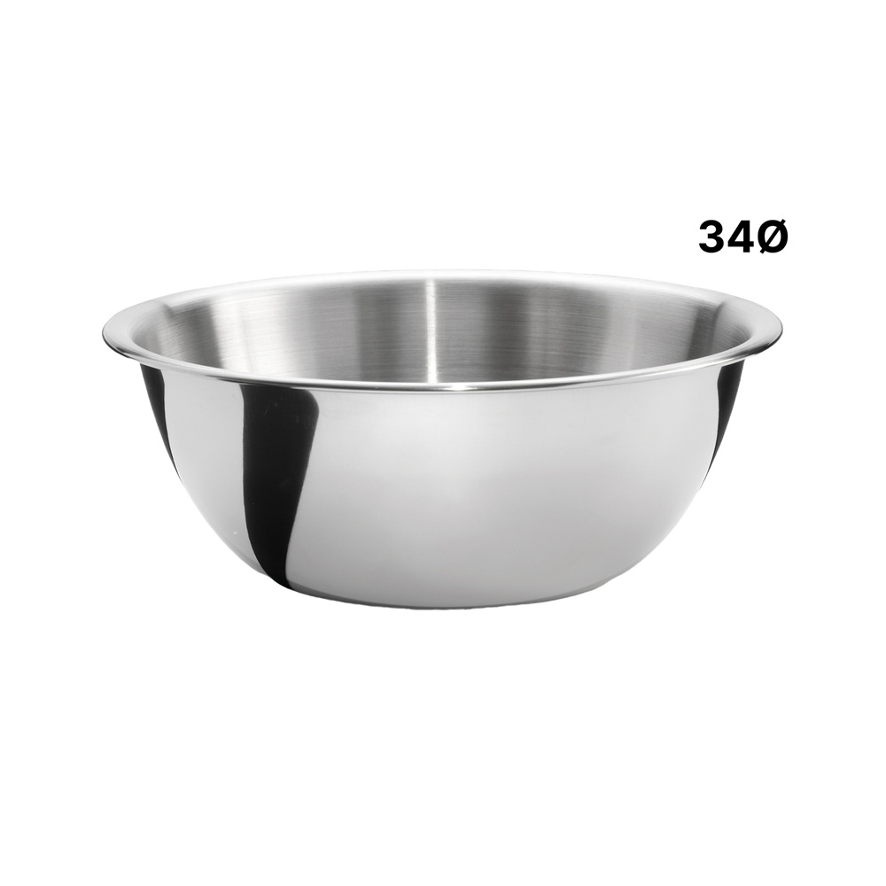 RVS kom, normaal, 34 cm