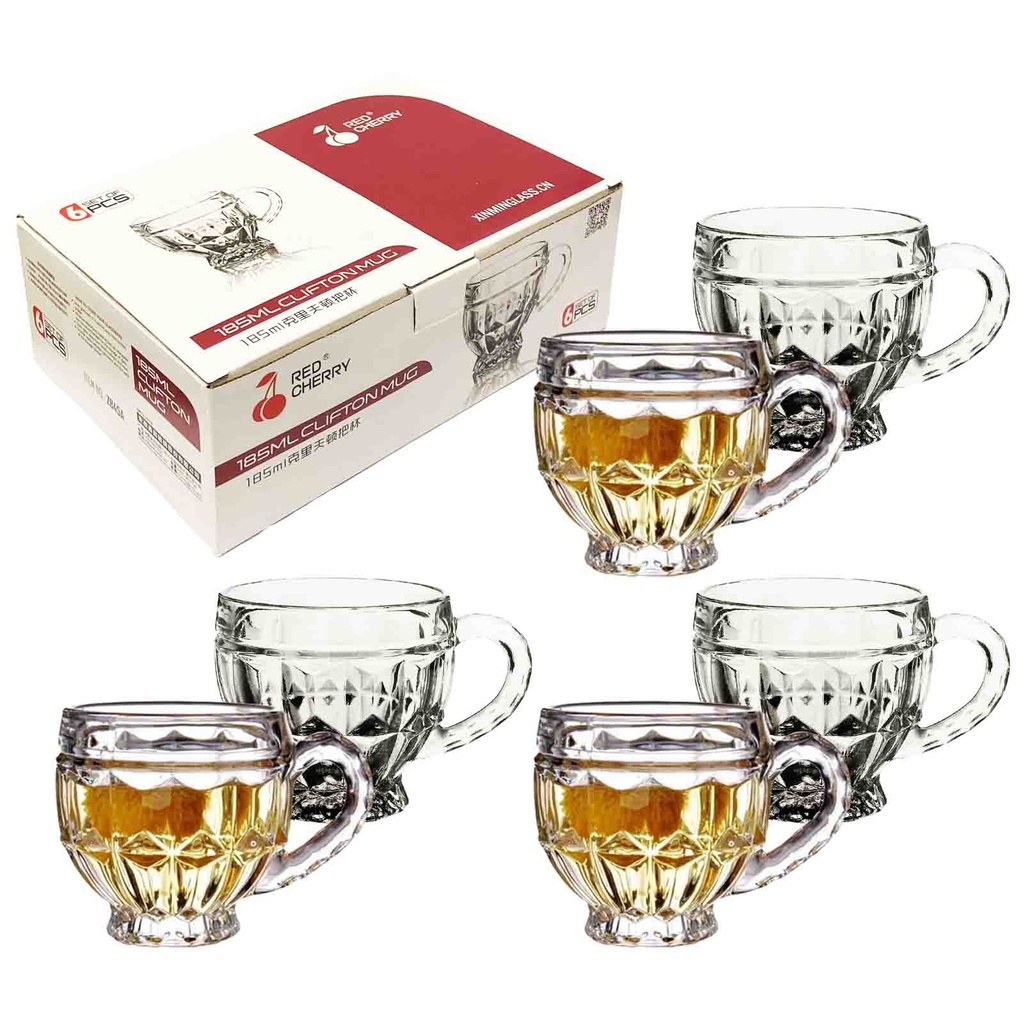 Glastassen "G-Horse" 6-delige SET, 185 ml