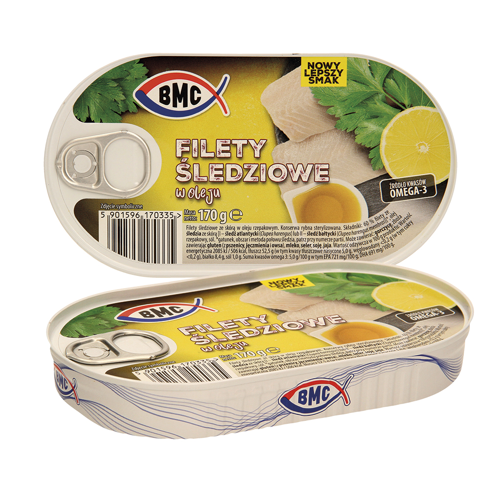 Кусочки филе сельди в масле
