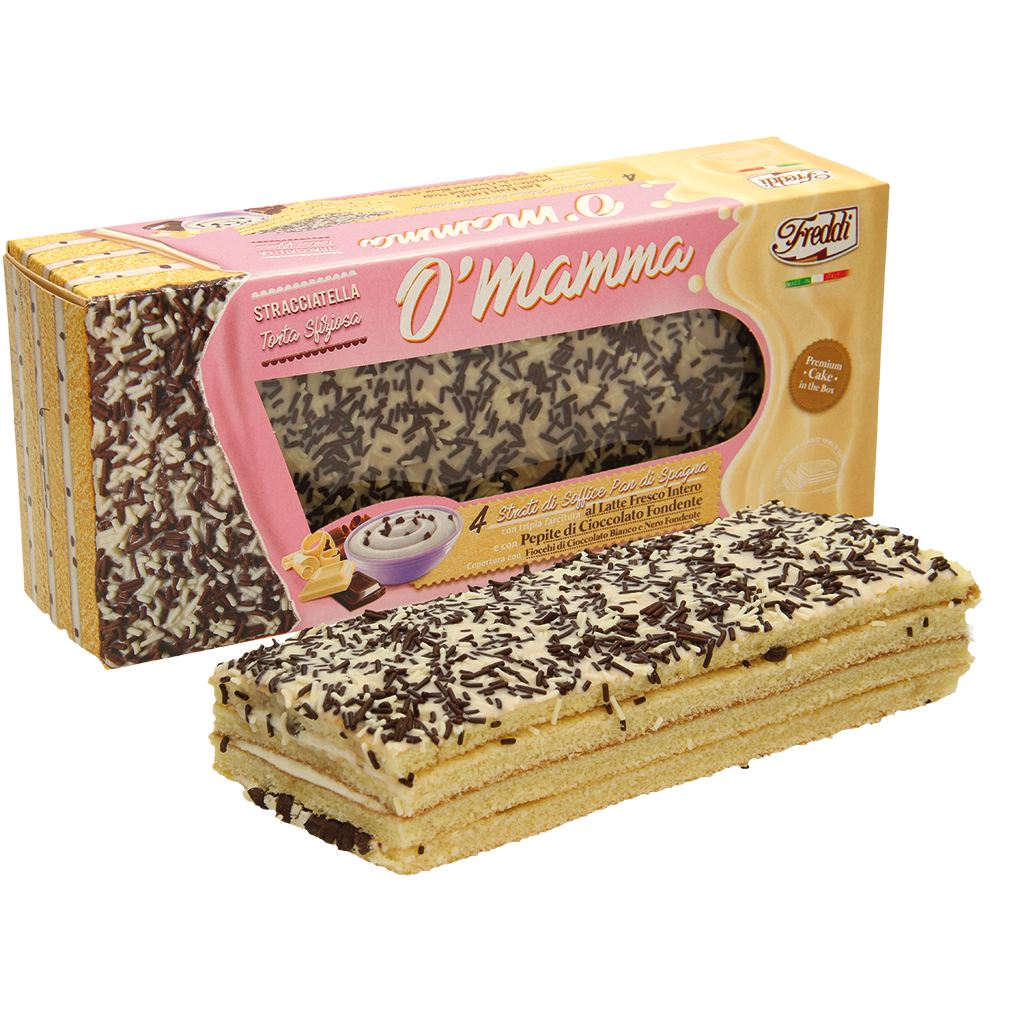 Biscuitcake "OMamma - Stracciatella" met roomvulling met mel