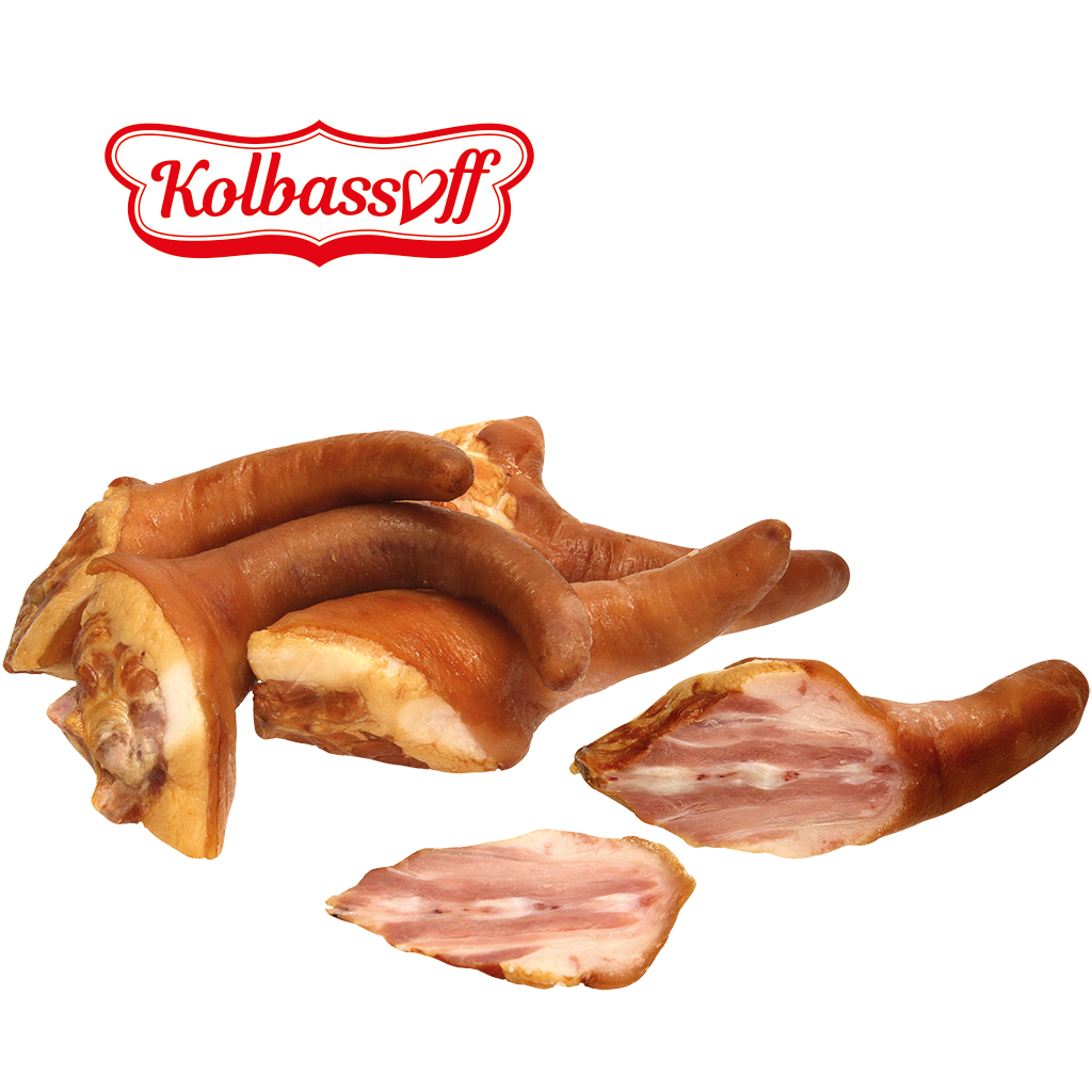 Varkensstaartjes, gezouten, gerookt en gekookt