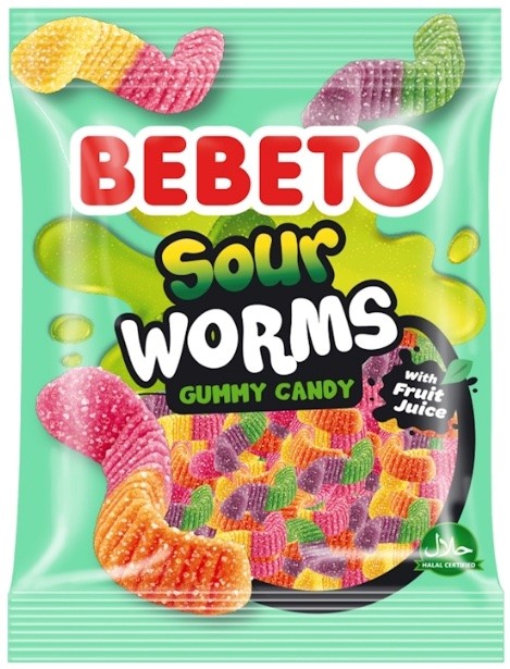 Фруктовые жевательные конфеты "Sour Worms"