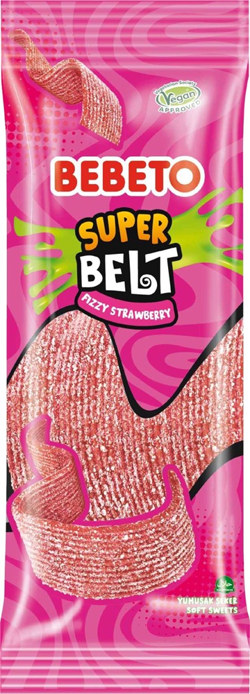 Fruitgummi "Super Belt Bruisende Aardbei"