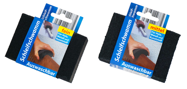 Schuur spons, verschillende korrelgrootte