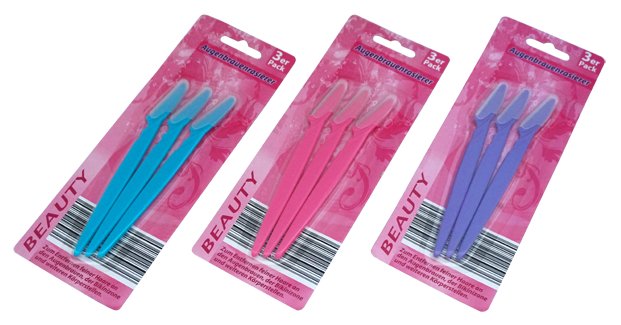 Wenkbrauwscheermes, 3-pack