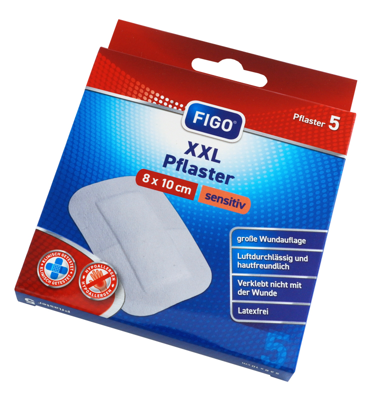 XXL Pleister gevoelig, 8 x 10 cm