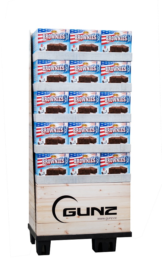 "Brownies" Chocoladegebak met chocoladestukjes Display, 150 Verpakkingen