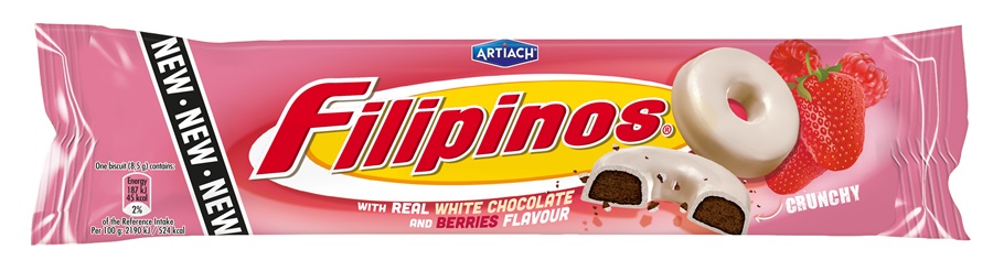 Koekjes "Filipinos" met witte chocolade en bessen smaak