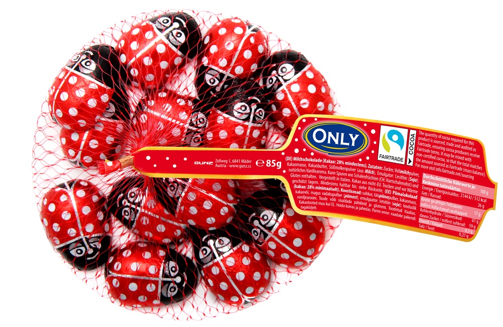 Lieveheersbeestje melkchocolade met melkcrèmevulling 30%