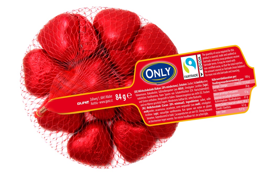 Harten melkchocolade met melkcrèmevulling 45%