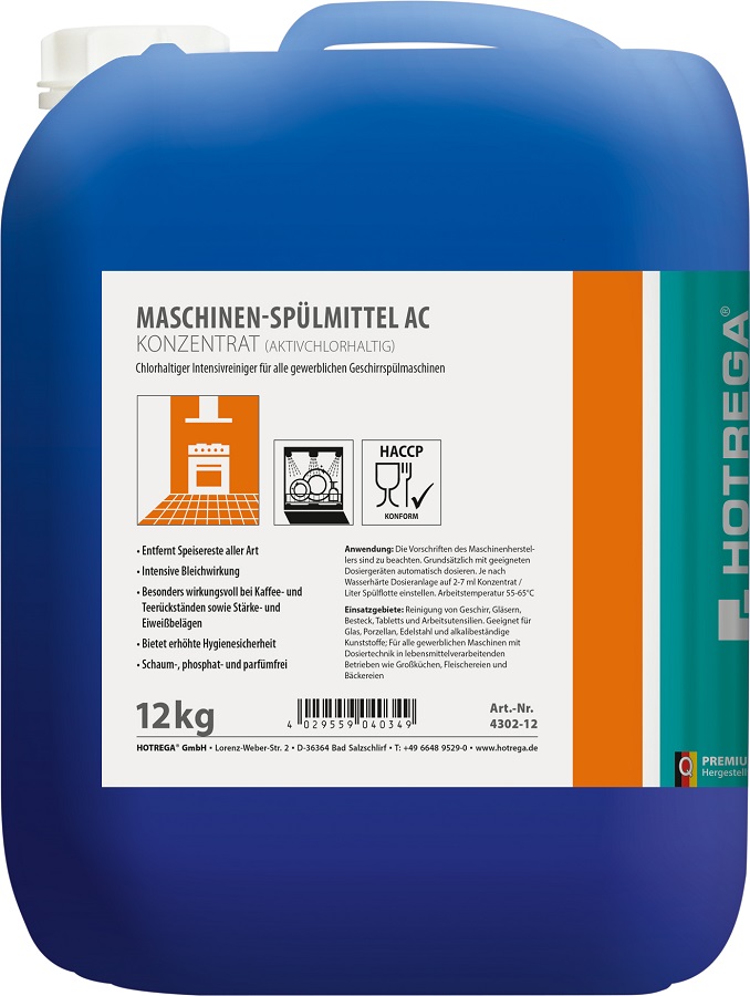 Machinespoelmiddel "AC" met actief chloor, concentraat