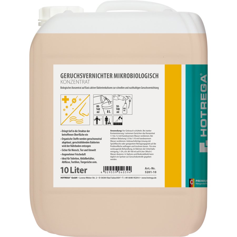 Microbiologische geurverdrijver, concentraat