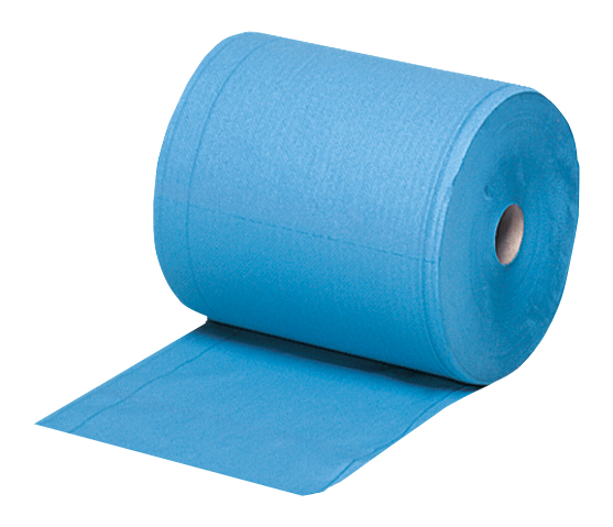 Reinigingsdoekrol blauw, 3-laags, 37 cm breed, 500 vellen
