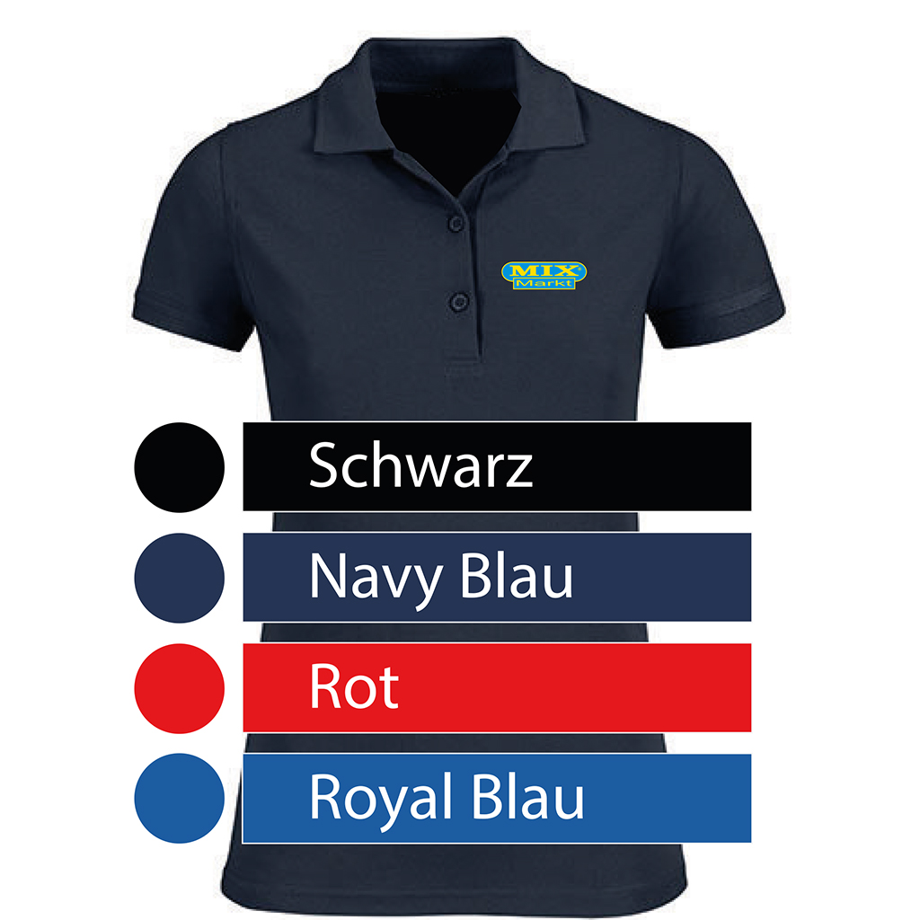 Dames Polo „Sonderpreis“, Kleur: Zwart, Maat: S - 4XL