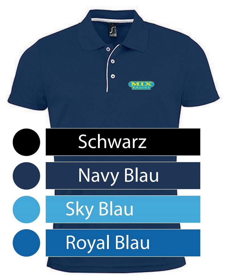 Dames Functie Pique-Polo, Kleur: Marineblauw, Maat: S - XXL