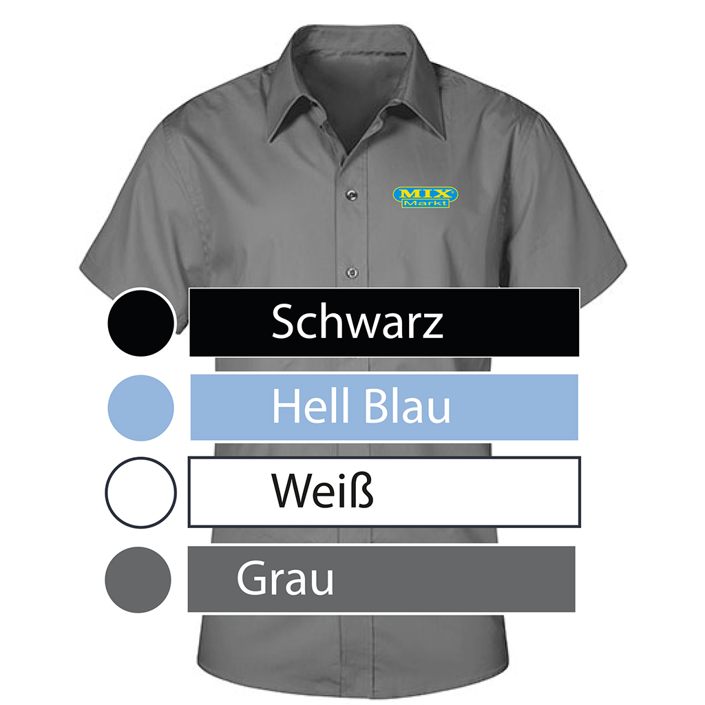 Heren Overhemd Korte Mouw, Kleur: Marineblauw, Maat: XS - 5 XL