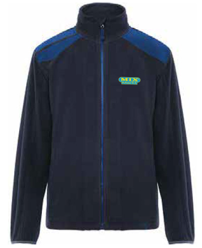 Fleecejacke 2-kleurig, Kleur: Grijs-Zwart, Maat: S - 3XL