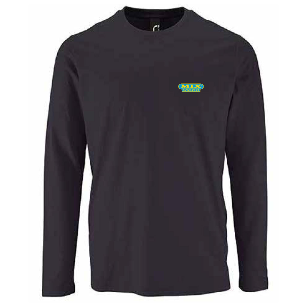 Heren Longsleeve Shirt, Kleur: Grijs, Maat: XS - 3XL