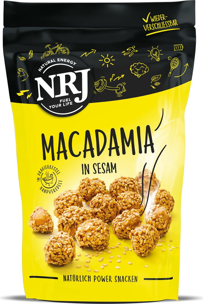 Macadamianoten in Sesam