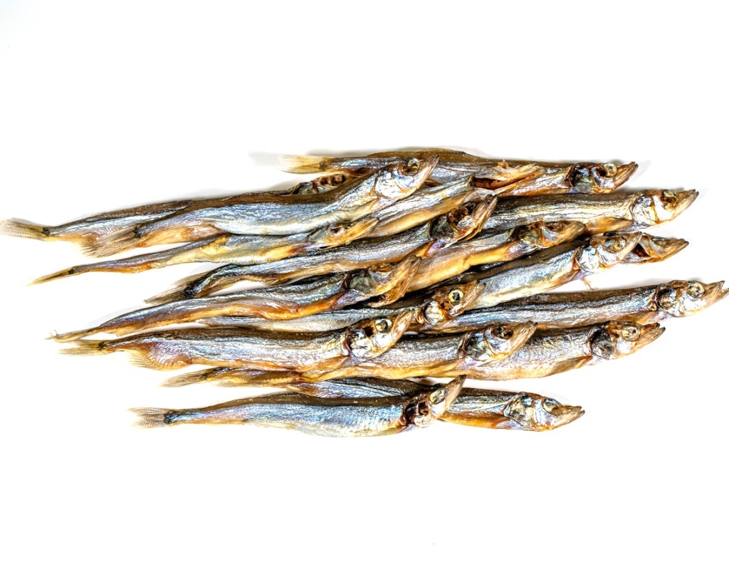 Мойва (Mallotus Villosus) целая, сушеная, с головой, не потрошеная