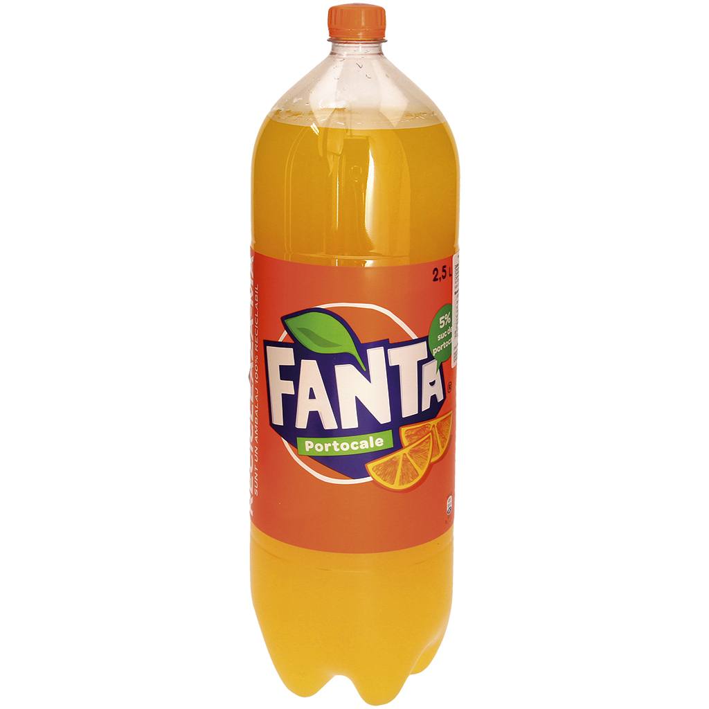 Газированный безалкогольный напиток "FANTA" со вкусом апельсина.
