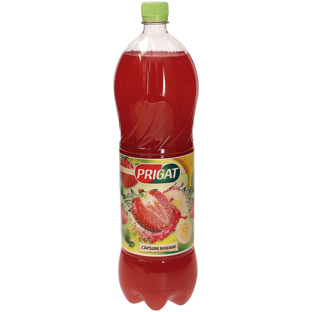 Verfrissingsdrank met banaan-aardbei smaak