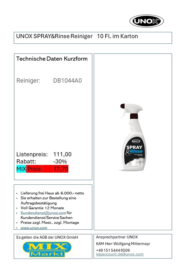 SPRAY & Rinse Reiniger 10 Fl. In Karton bij artikel 6200009