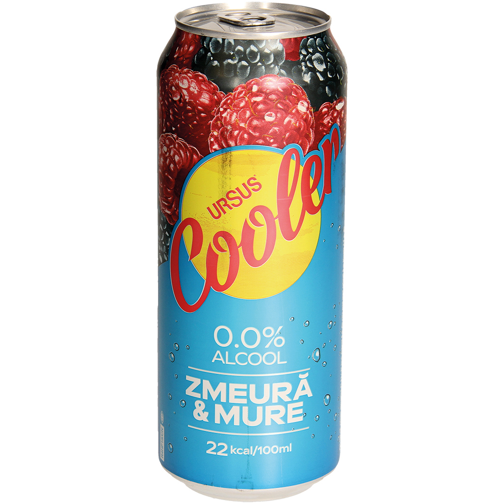 Biermixdrank van frisdrank met frambozen- en bramen smaak en alcoholvrij bier. Met suiker en zoetstoffen.