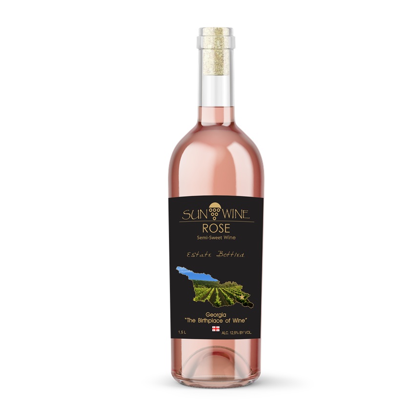 Roze Roséwijn Zoet uit Georgië