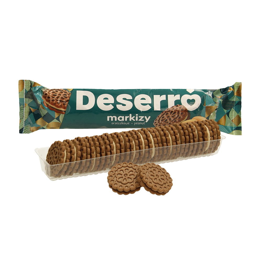 "Deserro markizy orzeszkowe" Двойное печенье с арахисовым кремом (30%).