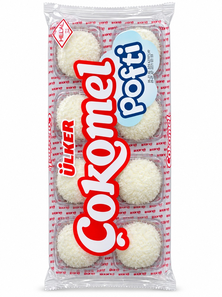 Koek met marshmallow en suikerhagel