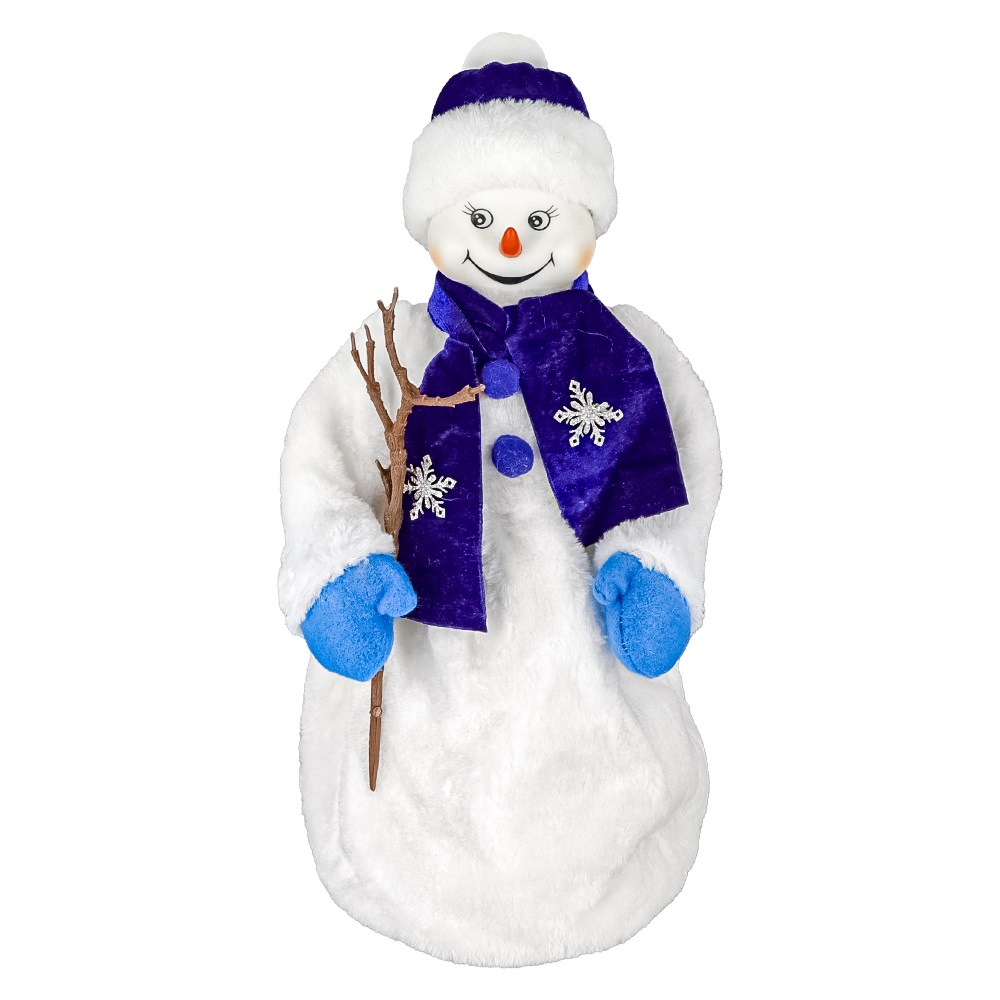 Dekofiguur Sneeuwman met sjaal, met snoepcontainer, 40 cm