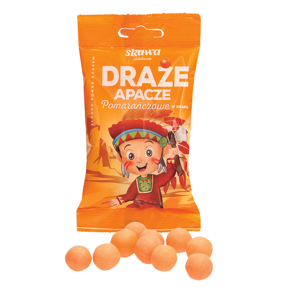 "Skawa Draze pomaranczowe" Драже со вкусом апельсина.
