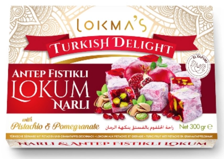 Турецкие сладости "ЛОКУМ" с фисташковым и гранатовым вкусом