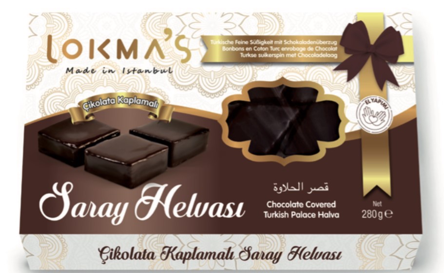 Turkse fijne zoetigheid met chocoladecoating