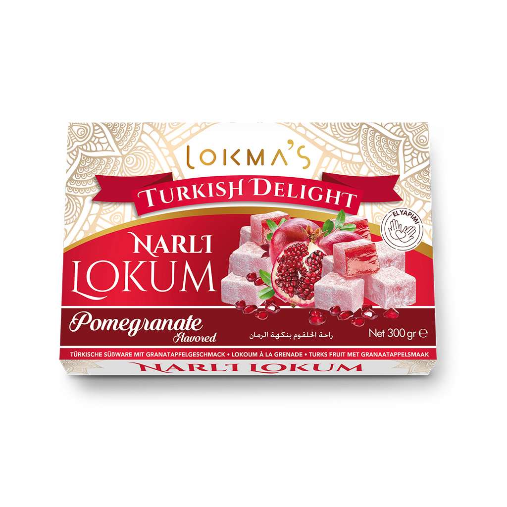 Lokum, met granaatappel